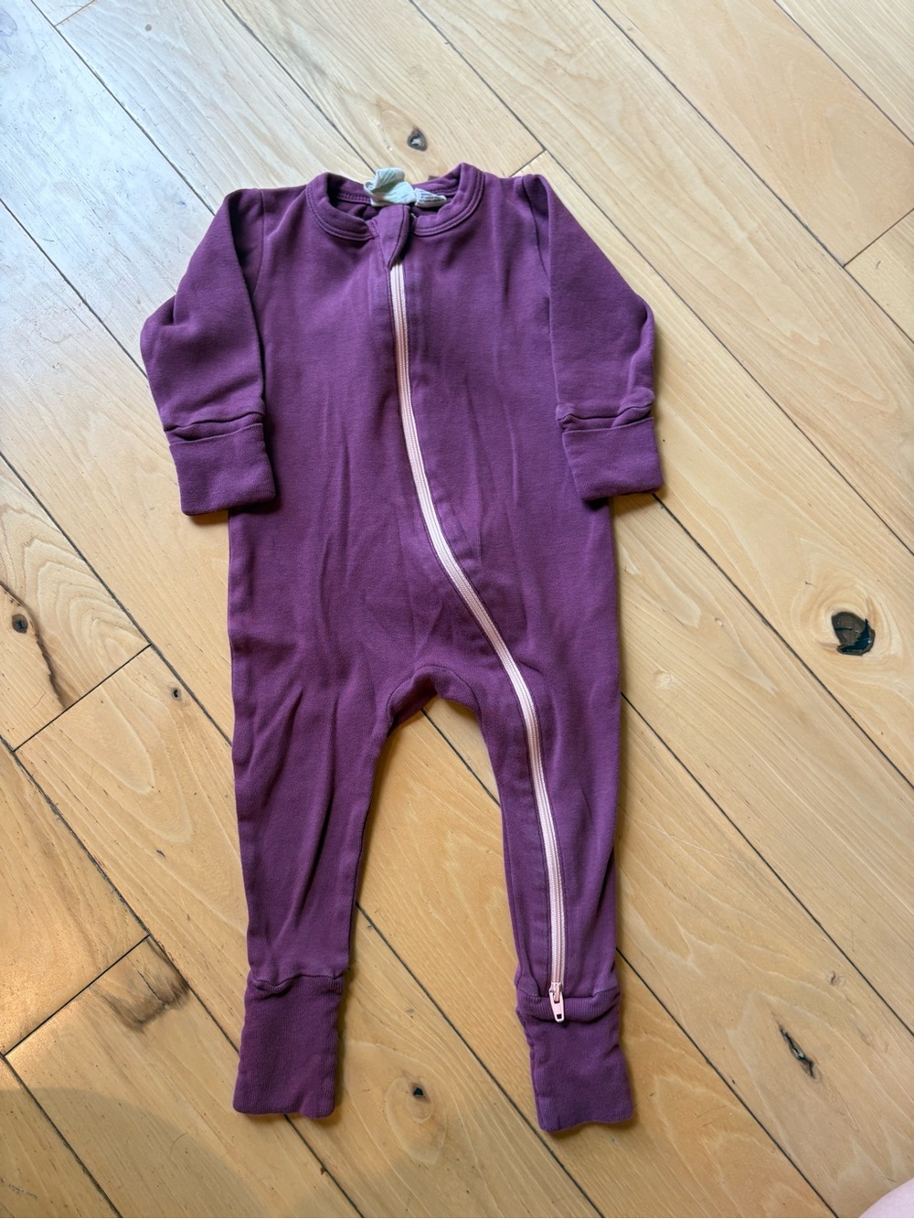 Parade GOTS Organic Cotton Sleeper in Plum size 6-12 month